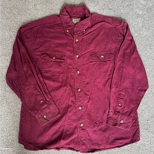 Burgundy Schmidt Workwear Button-up Shirt